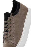 Men's Mink Suede Leather Thick Soled Sneaker | Derimod Men's Mink Suede Leather Thick Soled Sneaker | Derimod