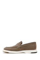 Erkek Vizon Süet Deri Tokalı Spor Loafer | Derimod Erkek Vizon Süet Deri Tokalı Spor Loafer | Derimod