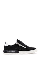 Erkek Siyah Nubuk Deri Sneaker | Derimod Erkek Siyah Nubuk Deri Sneaker | Derimod