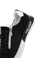 Erkek Siyah Nubuk Deri Sneaker | Derimod Erkek Siyah Nubuk Deri Sneaker | Derimod