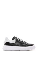 Men's Black Leather Thick Soled Sneaker | Derimod Men's Black Leather Thick Soled Sneaker | Derimod
