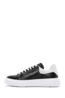 Men's Black Leather Thick Soled Sneaker | Derimod Men's Black Leather Thick Soled Sneaker | Derimod