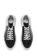 Men's Black Leather Thick Soled Sneaker | Derimod Men's Black Leather Thick Soled Sneaker | Derimod