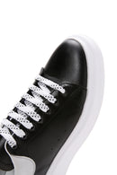 Men's Black Leather Thick Soled Sneaker | Derimod Men's Black Leather Thick Soled Sneaker | Derimod