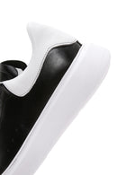 Men's Black Leather Thick Soled Sneaker | Derimod Men's Black Leather Thick Soled Sneaker | Derimod