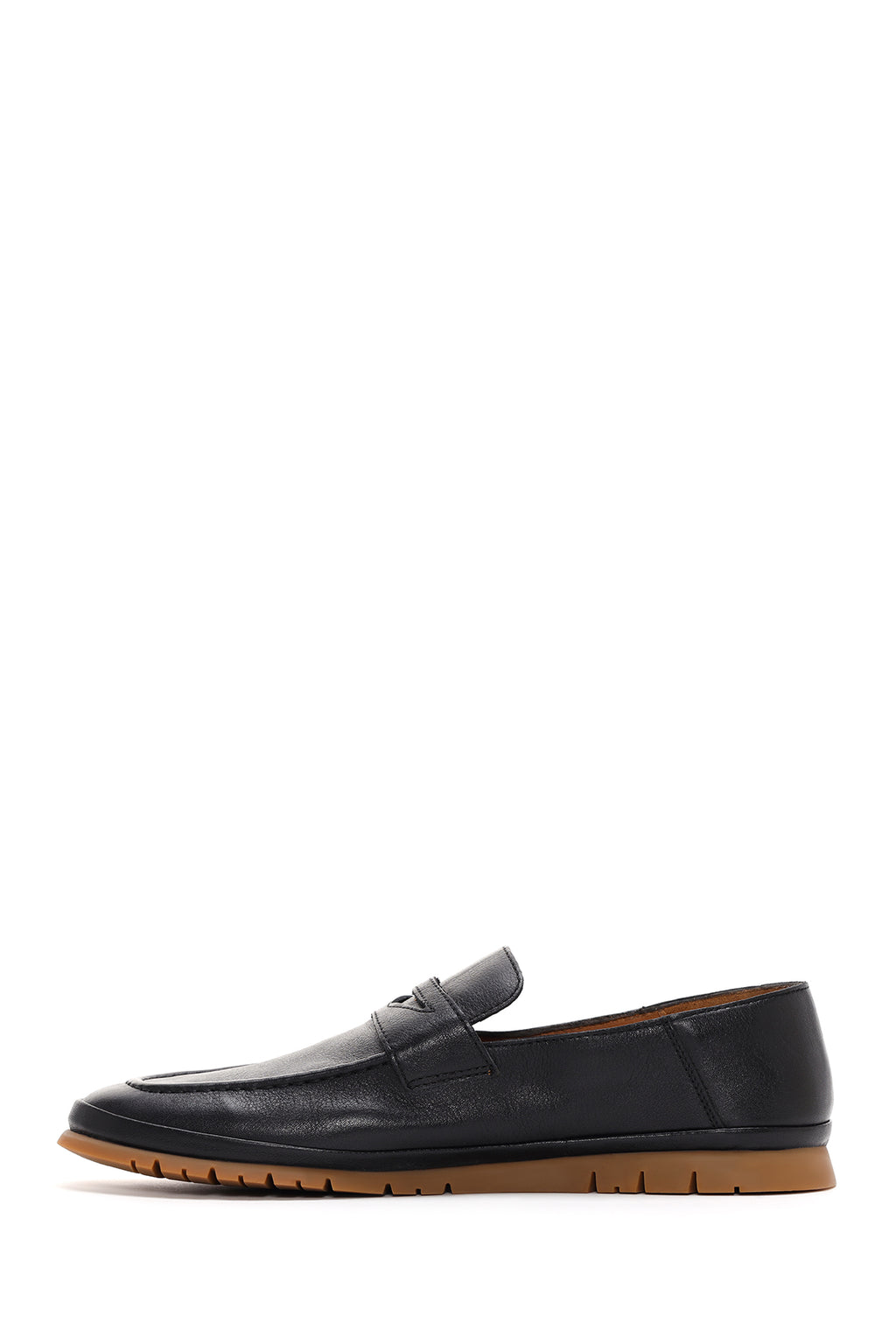 Erkek Siyah Deri Casual Loafer