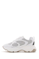Women's White Thick Soled Sneaker | Derimod Women's White Thick Soled Sneaker | Derimod