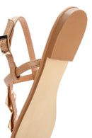 Women's Tan Flip-Flop Flat Sandals | Derimod Women's Tan Flip-Flop Flat Sandals | Derimod
