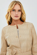 Alba Kadın Bej Deri Uzun Kaban | Derimod Alba Kadın Bej Deri Uzun Kaban | Derimod