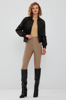 Chloe Kadın Siyah Oversize Deri Ceket | Derimod Chloe Kadın Siyah Oversize Deri Ceket | Derimod