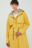 Rihanna Kadın Sarı Deri Astarsız Pardesü | Derimod Rihanna Kadın Sarı Deri Astarsız Pardesü | Derimod