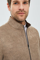 Diego Erkek Bej Çift Taraflı Spor Deri Ceket | Derimod Diego Erkek Bej Çift Taraflı Spor Deri Ceket | Derimod