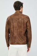 Diego Erkek Bej Çift Taraflı Spor Deri Ceket | Derimod Diego Erkek Bej Çift Taraflı Spor Deri Ceket | Derimod