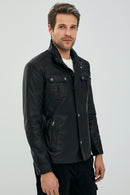 Pedri Erkek Siyah Deri Ceket | Derimod Pedri Erkek Siyah Deri Ceket | Derimod