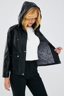 Gloria Women's Black Oversize Leather Jacket | Derimod Gloria Women's Black Oversize Leather Jacket | Derimod