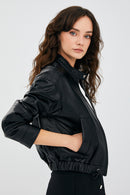 Flora Kadın Siyah Deri Mont | Derimod Flora Kadın Siyah Deri Mont | Derimod