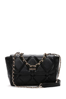 Women's Black Long Chain Strap Quilted Shoulder Bag | Derimod Women's Black Long Chain Strap Quilted Shoulder Bag | Derimod