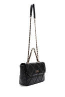 Women's Black Long Chain Strap Quilted Shoulder Bag | Derimod Women's Black Long Chain Strap Quilted Shoulder Bag | Derimod