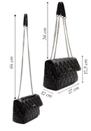 Women's Black Long Chain Strap Quilted Shoulder Bag | Derimod Women's Black Long Chain Strap Quilted Shoulder Bag | Derimod