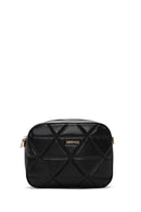 Women's Black Long Strap Quilted Crossbody Bag | Derimod Women's Black Long Strap Quilted Crossbody Bag | Derimod
