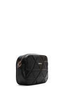Women's Black Long Strap Quilted Crossbody Bag | Derimod Women's Black Long Strap Quilted Crossbody Bag | Derimod