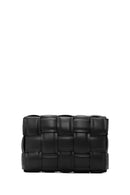 Kadın Siyah Örgü Omuz Çantası | Derimod Kadın Siyah Örgü Omuz Çantası | Derimod