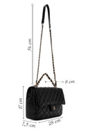 Women's Black Long Strap Quilted Crossbody Bag | Derimod Women's Black Long Strap Quilted Crossbody Bag | Derimod