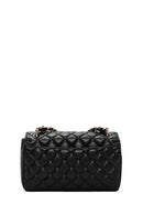 Women's Black Long Strap Quilted Crossbody Bag | Derimod Women's Black Long Strap Quilted Crossbody Bag | Derimod
