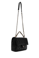Women's Black Long Strap Quilted Crossbody Bag | Derimod Women's Black Long Strap Quilted Crossbody Bag | Derimod
