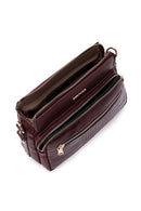 Kadın Bordo Kroko Çapraz Çanta | Derimod Kadın Bordo Kroko Çapraz Çanta | Derimod