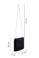Women's Black Plush Portfolio Bag | Derimod Women's Black Plush Portfolio Bag | Derimod