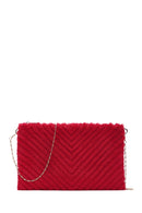Women's Red Long Strap Plush Portfolio Bag | Derimod Women's Red Long Strap Plush Portfolio Bag | Derimod