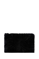 Kadın Siyah Peluş Portföy Çanta | Derimod Kadın Siyah Peluş Portföy Çanta | Derimod