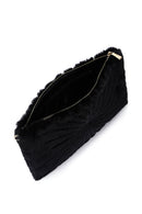 Kadın Siyah Peluş Portföy Çanta | Derimod Kadın Siyah Peluş Portföy Çanta | Derimod