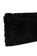 Kadın Siyah Peluş Portföy Çanta | Derimod Kadın Siyah Peluş Portföy Çanta | Derimod