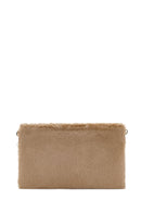 Kadın Bej Uzun Zincir Askılı Yıldız Desenli Peluş Portföy Çanta | Derimod Kadın Bej Uzun Zincir Askılı Yıldız Desenli Peluş Portföy Çanta | Derimod