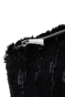 Kadın Siyah Peluş Portföy Çanta | Derimod Kadın Siyah Peluş Portföy Çanta | Derimod