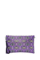 Kadın Mor Baskılı Portföy Çanta | Derimod Kadın Mor Baskılı Portföy Çanta | Derimod