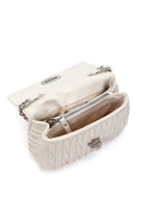 Kadın Krem Uzun Askılı Kapitone Omuz Çantası | Derimod Kadın Krem Uzun Askılı Kapitone Omuz Çantası | Derimod