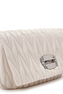 Kadın Krem Uzun Askılı Kapitone Omuz Çantası | Derimod Kadın Krem Uzun Askılı Kapitone Omuz Çantası | Derimod