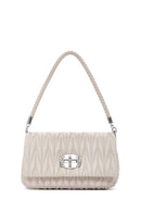 Kadın Krem Uzun Askılı Kapitone Omuz Çantası | Derimod Kadın Krem Uzun Askılı Kapitone Omuz Çantası | Derimod