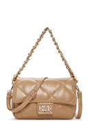 Women's Brown Long Strap Quilted Shoulder Bag | Derimod Women's Brown Long Strap Quilted Shoulder Bag | Derimod