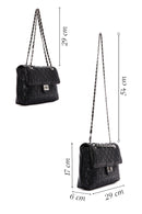 Kadın Siyah Örgü Desenli Uzun Askılı Omuz Çantası | Derimod Kadın Siyah Örgü Desenli Uzun Askılı Omuz Çantası | Derimod