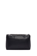 Kadın Siyah Örgü Desenli Uzun Askılı Omuz Çantası | Derimod Kadın Siyah Örgü Desenli Uzun Askılı Omuz Çantası | Derimod