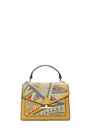 Kadın Sarı Uzun askılı Baskılı El Çantası | Derimod Kadın Sarı Uzun askılı Baskılı El Çantası | Derimod