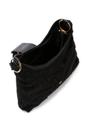 Women's Black Long Strap Plush Handbag | Derimod Women's Black Long Strap Plush Handbag | Derimod