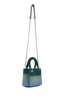 Women's Green Long Chain Strap Stone Handbag | Derimod Women's Green Long Chain Strap Stone Handbag | Derimod