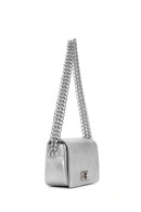 Women's Silver Long Strap Clutch Bag | Derimod Women's Silver Long Strap Clutch Bag | Derimod