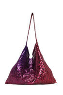 Kadın Mor Metal Desenli Kol Çantası | Derimod Kadın Mor Metal Desenli Kol Çantası | Derimod