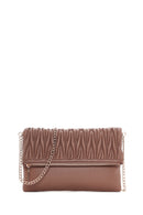 Women's Brown Long Chain Strap Crossbody Bag | Derimod Women's Brown Long Chain Strap Crossbody Bag | Derimod